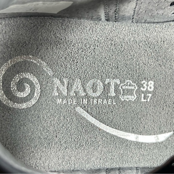 Womens NAOT Agathis Navy Blue Velvet Nubuck Leather Mary Jane Shoes / Size 7 - Picture 8 of 8